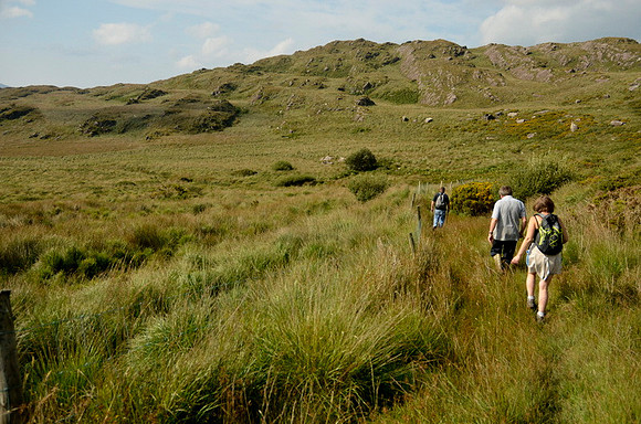 Walking around Lough Currane from Waterville