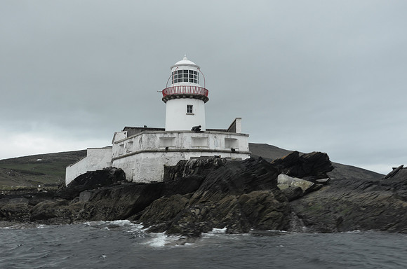 Valentia Island lighthouse from the boat