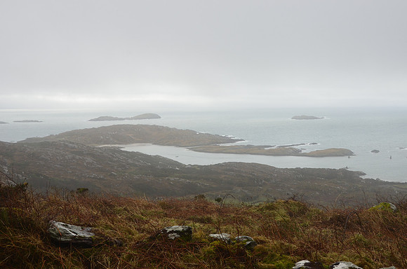 Winter view of Derrynane from the Kerry Way walking trail near Caherdaniel