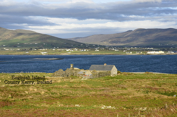 On Beginish Island, hillwalking, looking to Cahersiveen.