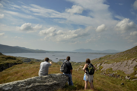 Walking around Lough Currane from Waterville