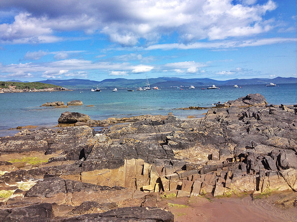 Kells Bay beach on a sunny day