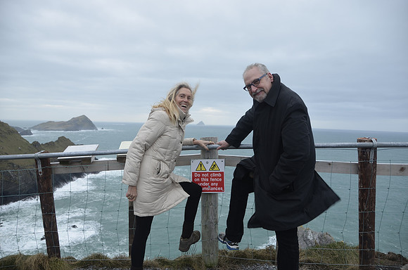 A friend and I at The Kerry Cliffs