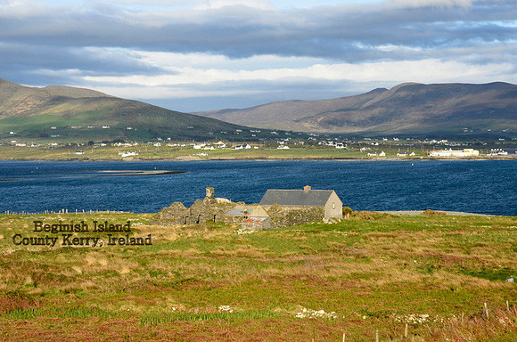 On Beginish Island, hillwalking, looking to Cahersiveen.