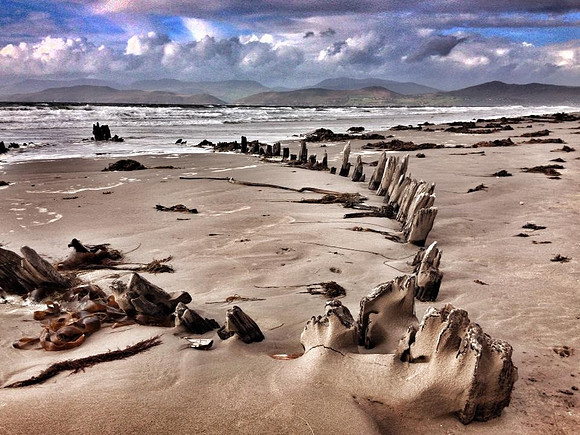 Sunbeam ruin on Rossbeigh beach